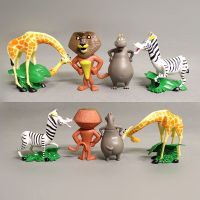 4Pcs/Set Madagascar Animal Lion Zebra Giraffe Collection Action Toys Model Dolls Anime Figure Kids Gift