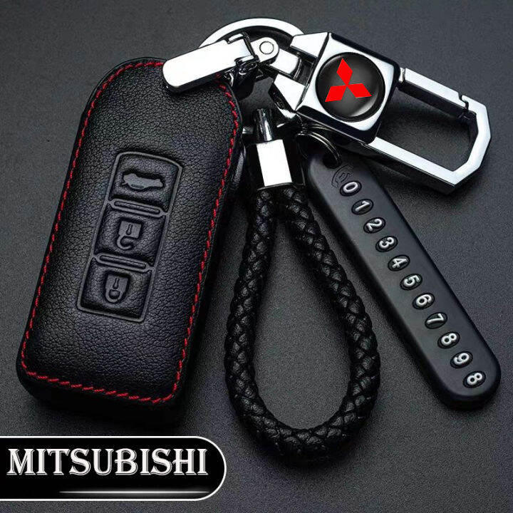 Mitsubishi Car Key cover key Holder Leather Remote Fob Case Lazada PH