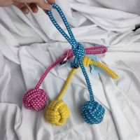 MZHQ Interactive Dog Training Bite-Resistant Toy Ball Soft Cotton Rope Woven Pet Toy Ball Labrador Training Molar Dogs Gift Toys