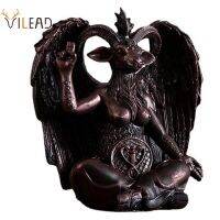 Vlead รูปปั้นเรซิน Baphomet 16เซนติเมตรสูงมีเขา Saatic แพะแก้แบบจับตัวเป็นก้อนของตกแต่งโต๊ะสำนักงาน