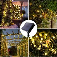 ✾❧✕ Raya Lights 52 Meters 500LED Outdoor Waterproof Solar String Lights Remote Solar Fairy Light Garden Christmas Wedding Party Solar Lamp Decor