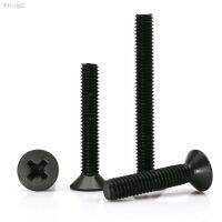 M2 M2.5 M3 M4 M5 M6 M8 M10 Long Lengthened Thread 30-100mm Black Stainless Steel Cross Phillips Flat Countersunk Head Bolt Screw