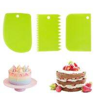 3pcs/set Cake Edge Side Scraper Baking Spatulas Cake Smoother Serrated Cream Scraper Cake Decor Tool