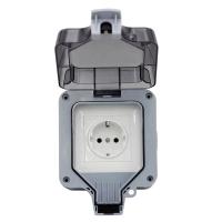 Outdoor EU IP66 Weather&amp;Dust Proof US Single Power Waterproof 16A Wall Socket Power Points  Switches Savers Power Points  Switches Savers