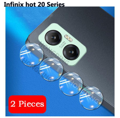 ฟิล์มป้องกันเลนส์กล้องสำหรับ Infinix Hot 20S/20 4G/5G/Hot 20i กระจกเทมเปอร์2ชิ้นตัวปกป้องกล้องถ่ายรูปสำหรับ Infinix Hot 20 4G ฟิล์ม