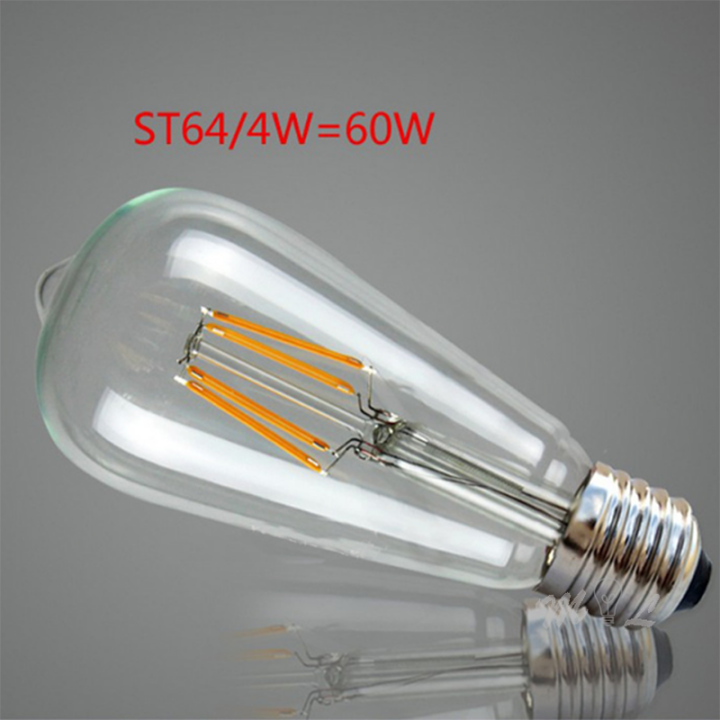 worth-buy-หลอดไฟ-e27-led-แบบ-st-64หลอดไฟสีขาวโทนอุ่นหลอดไฟในร่ม220v-หลอดไฟเอฟเฟกต์โคมไฟติดผนัง4w