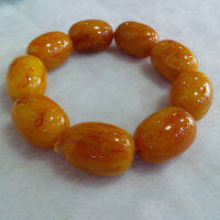 Wholesale Dark Yellow Ore Bright Natural Stone Bracelets Lucky for Women Men Single lap Bucket beads Hand String Simple Jewelry