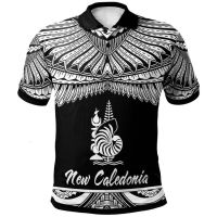 2023 new design- New Caledonia Polynesian Polo Shirt - Poly Tattoo White Version