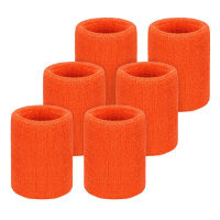 6 Pack Wrist Sweatbands Tennis Wrist Bands Absorbent Sweatbands for Basketball Running Athletic Sports and Working Out