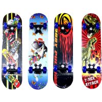 ?ส่งฟรี  สเก็ตบอร์ดสำหรับเด็ก SKATEBOARD ขนาด 43 ซม. สเก็ตบอร์ด 4 ล้อ (มีลายให้เลือก)