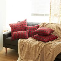 hot！【DT】✺☂  7 Sizes Plaids Thin Striped Pillowcase Thick Cotton Polyester Pillows Sofa Bed Big Cushion Cover