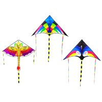 Large Colorful Rainbow Delta Nylon Kite Outdoor Kites Flying Toys Kite For Children Kids Outdoor Kites Flying Toys Kite