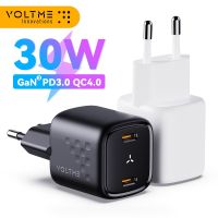 [2023ใหม่] VOLTME แท่นชาร์ตชาร์ตเร็วเร็ว30W PD 3.0 Type C พอร์ตไฟ GaN III Mini ที่ชาร์จสำหรับไอโฟน12เครื่องชาร์จ USB Xiaomi 12