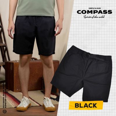 Simple&amp;Raw - กางเกงขาสั้น SK845 COMPASS RIPSTOP - BLACK