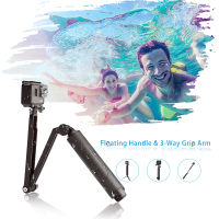 กันน้ำ Selfie Stick สำหรับ Go Pro Hero 10 9 8 7 6 5ยาว Hand Grip 3-Way Grip Arm Monopod Pole ขาตั้งกล้อง YI SJCAM GoPro