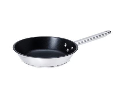 Frying pan, stainless steel/non-stick coating.