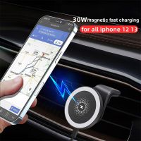 NEW 30W Magnetic Car Wireless Charger for iPhone 14 13 12 Pro Max Mini Air Vent Phone Holder Stand Magnet Fast Charging Car Chargers