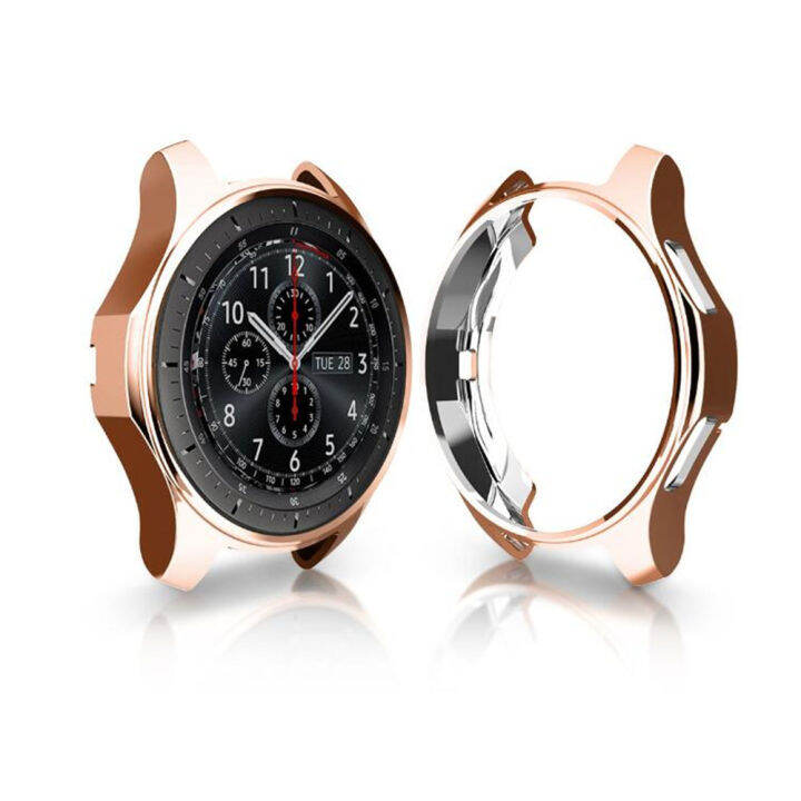 เหมาะสำหรับ-samsung-galaxy-watch-46mm42mmgear-s3-เคสนาฬิกา-ชุบ-tpu-เคสป้องกันลายฉลุ