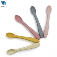 WOLIFE 1PC Baby Silicone Soft Spoon Training Feeding Spoons for Children Infants Silicone Spoon BPA Free Children‘s Tableware Bowl Fork Spoon Sets