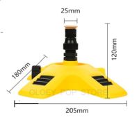 หัวฉีดสปริงเกอร์สนามหญ้าสวนกระเจิงปรับระดับได้ Trigeminal ควบคู่น้ำชลประทานอุปกรณ์ระบบโรตารี่