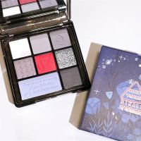 卐 Color Eye Shadow Palette Punk Smoky Black Glitter Pearly Eyeshadow Palette Fashion Korean Shiny Eyeshadow Sparkling Eye Makeup