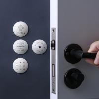 ✿ 4 Pieces Round Silicone Door Handle Bumpers Self-adhesive Punch-free Wall Protector Pads Household Anti-collision Doors Stoppers