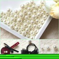 Round ABS Imitation Pearl Beads White pearls for crafts DIY Wedding Bracele Bouquet Decoration Jewelry Finding Accessory