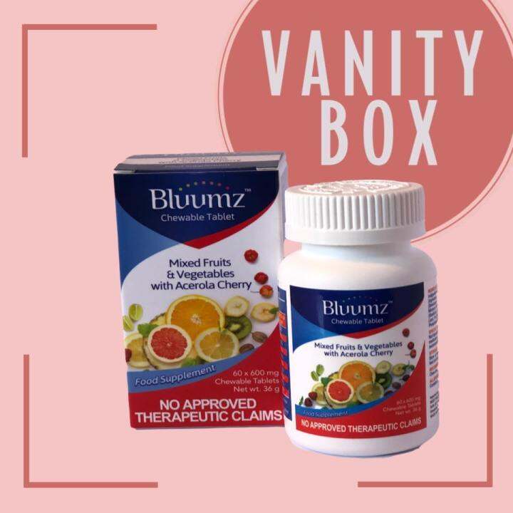 Wert Bluumz Chewable 60 Tablet 600mg.(Mixed Fruits & Vegetables with
