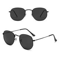 GCV Classic Retro Reflective Man Hexagon Square Metal Frame Eyewear Sunglasses Polaroid Lenses With Box Oculos De Sol Gafas