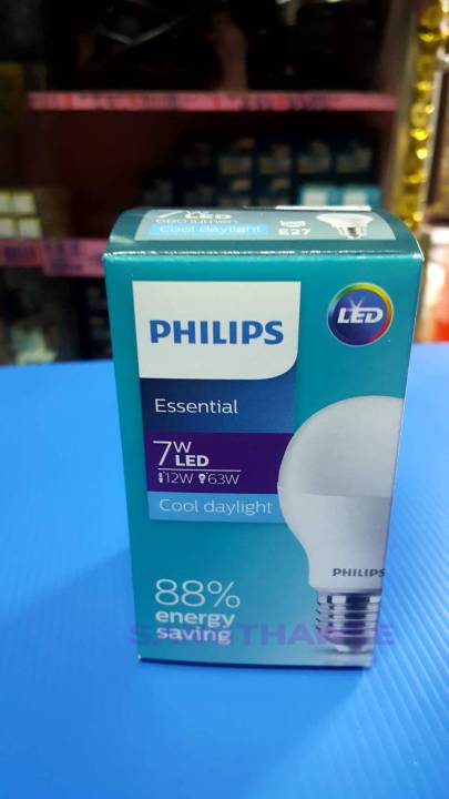 philips-หลอดไฟ-led-essential-bulb-7-วัตต์-7w-ขั้ว-e27-แสงขาว-สีคูลเดย์ไลท์-cool-daylight-หลอดไฟ-led-ไฟ-led-light-ไฟled-ไฟแต่งห้อง-ไฟตกแต่งห้อง
