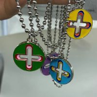 Fashion Niche Designer Colorful Dripping Oil Pendant Necklace Luxury Personality Hip Hop Necklace for Men and Women Fashion Chain Necklaces