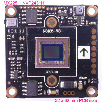 32x32mm AHD-M (720P) CVBS 13" Exmor IMX225 CMOS image sensor + NVP2431 CC camera PCB board module UTC (optional parts)