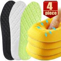 【YF】 4Pcs Soft Latex Memory Foam Insoles Women Men Sport Running Foot Support Shoe Pad Breathable Orthopedic Feet Care Insert Cushion