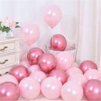 20Pcs สีชมพูเงิน Confetti บอลลูนชุด Chrome Metallic Ballon วันเกิดงานแต่งงานตกแต่งงานแต่งงานครบรอบ Globals