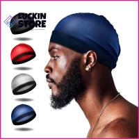 TREND 57SHOP สีทึบทึบ หมวก durag ผู้ชาย อีลาสติก ระบายอากาศได้ระบายอากาศ หมวก durag หลากสี ของใหม่ หลากสี หมวกลายคลื่น สำหรับผู้ชาย