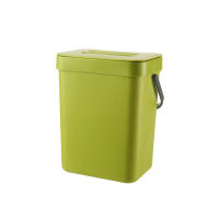 Wall-mounted Sliding Lid Kitchen Cabinet Trash Can Door Hanging Plastic Storage Sanitary Bucket Storage Bucket Storage Box