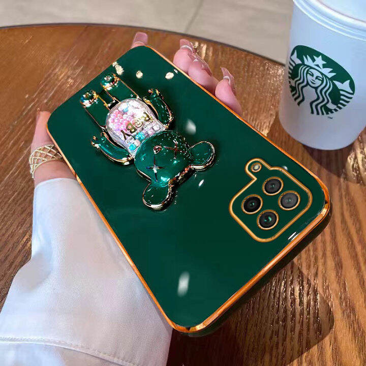 เคสโทรศัพท์หมีของเล่นใหม่-jiefie-สำหรับ-huawei-nova-3i-โนวา7i-โนวา5t-nova-6-se-nova-7-se-8-se-9-se-ตุ๊กตาน่ารักฝาครอบโทรศัพท์-tpu-นิ่มชุบโครเมี่ยมสุดหรู-ขาตั้ง