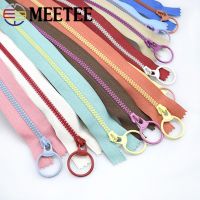 20pcs Meetee 3 Close-End Resin Zippers 15/20/30/40cm Closure Sewing Zip Pull Ring Head for Bags Garment Tailor Replace Crafts