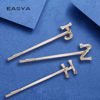 【YF】☬  EASYA 1pcs Hairpins Metal Word Letters Hair Wedding Accessories 2022