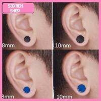 SQXRCH SHOP พังค์ 6/8/10/12MM ทรงกลม ห้ามเจาะ กระดุมต่างหูแม่เหล็กปลอม ของขวัญแฟน กระตุ้นจุดฝังเข็ม