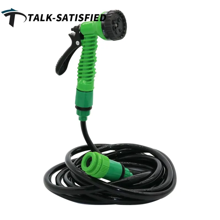 Adjustable Water nozzle kit with 5m/10m/20m 8/11mm Hose Garden Car Wash