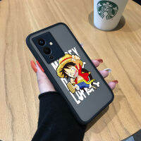 เคสโทรศัพท์เคส Infinix Note 12 Pro 5G Samsung Galaxy S21 FE 5G การ์ตูนน่ารักมีน้ำค้างแข็งโปร่งใส Luffy แข็งเคสใส่โทรศัพท์กันกระแทกกล้องปกหลังแบบเต็มปกป้องเคส