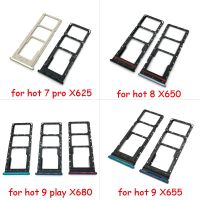 สำหรับ Infinix Hot 7 8 9 10 11 X625เล่น X650 X680 X655 X662 X689F ใส่ถาดใส่ซิมซิมการ์ดถาดใส่ซิมเบ้าปลั๊กที่ใส่