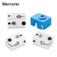 Newprodectscoming 3D Printer Parts New Upgraded Aluminium V6 PT100 Heat Block V6 Silicone Sock case For E3D V6 J-head Extruder HotEnd Heating