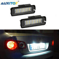 AUXITO 12โวลต์ LED C An BUS ใบอนุญาตหมายเลขทะเบียนแสงโคมไฟสำหรับโฟล์คสวาเกน VW โปโลกอล์ฟ4 5 6 P Assat CC ด้วงม้าที่นั่ง L EON