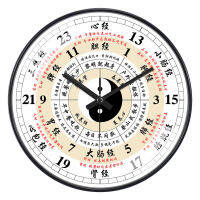 Spot parcel post Streamer Clock Chinese Medicine Health Care Household Clock Twelve Hour Mute Living Room 24 Hour Beauty Salon Wall Clock