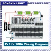 3S/4S/5S Bms 12V 16.8V 21V 3.7V 100a Li-Ion Lmo ป้องกันการแบตเตอรี่ลิเธียมนานแผงวงจร Li-Polymer สมดุลการชาร์จชิ้นส่วนวงจรไฟฟ้า