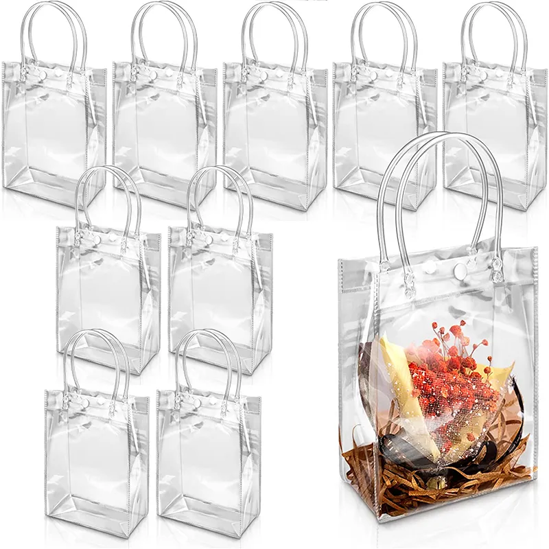 BABCOR Packaging: Clear Frost Plastic Ameritote Shopping Bags w. Soft Loop  Handle - 22 x 8 x 18 in.