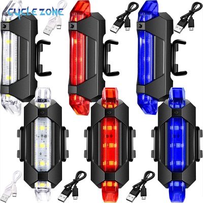 Rear Handlebar Flashlight USB Rechargeable Mountain Road Tail Accessories Parts