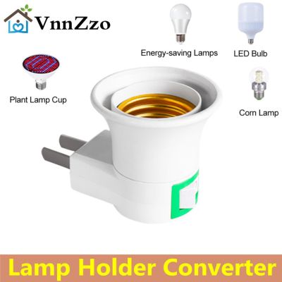 E27 Male Sochet Base Type To 220V Plug Lamp Holder Bulb Converter With ON OFF